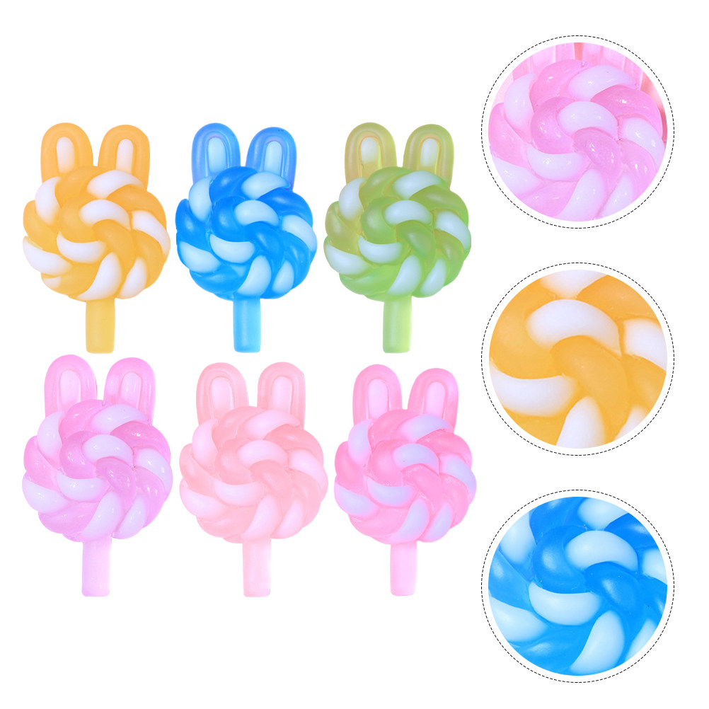 Resin Crafts - 24 Breloques Sucettes Mignonnes en Forme