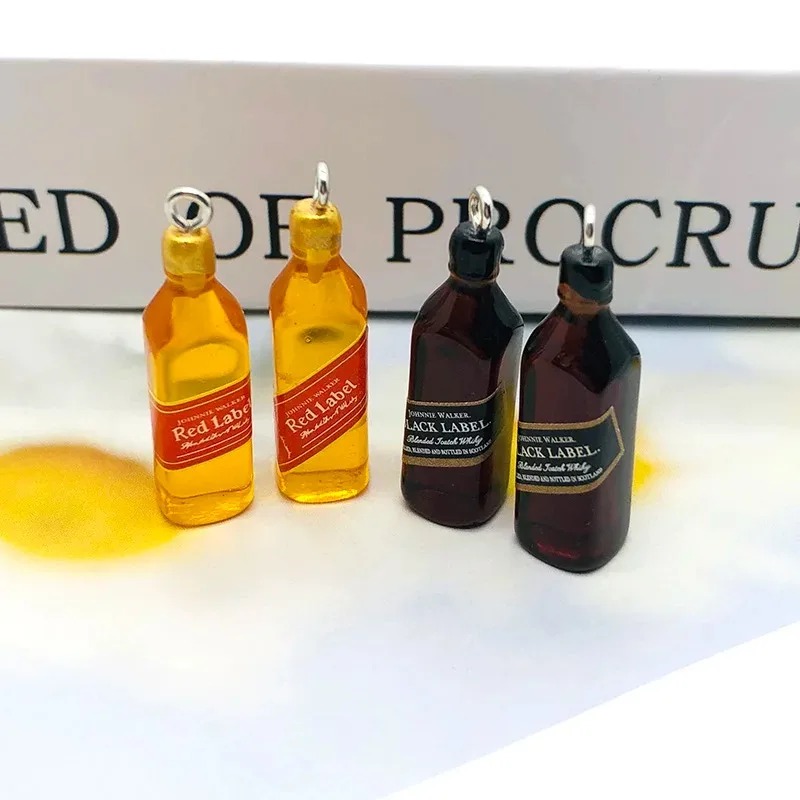 Resin Crafts Diy - 10 Breloques Mini Bouteilles de Vin
