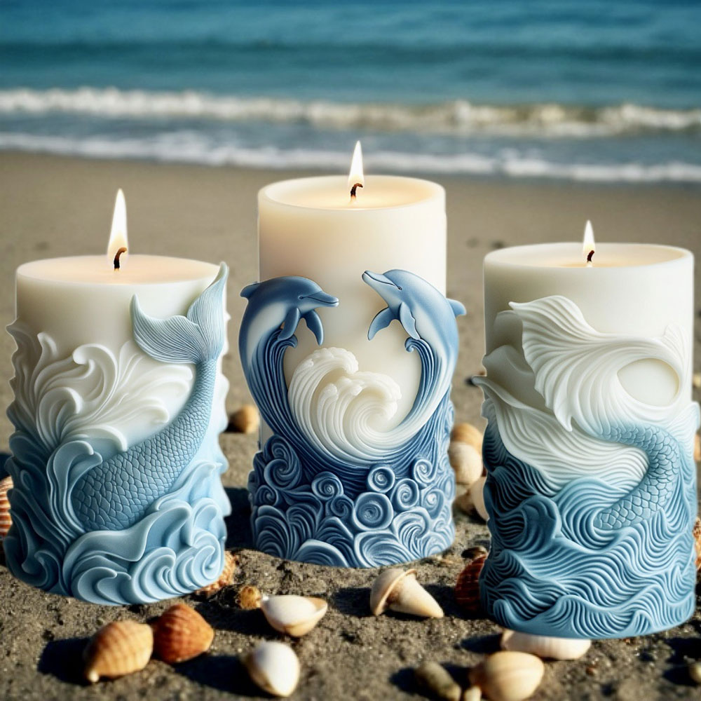 Moule à bougie en Silicone thè - Resin Ocean Wave Mold avis et prix