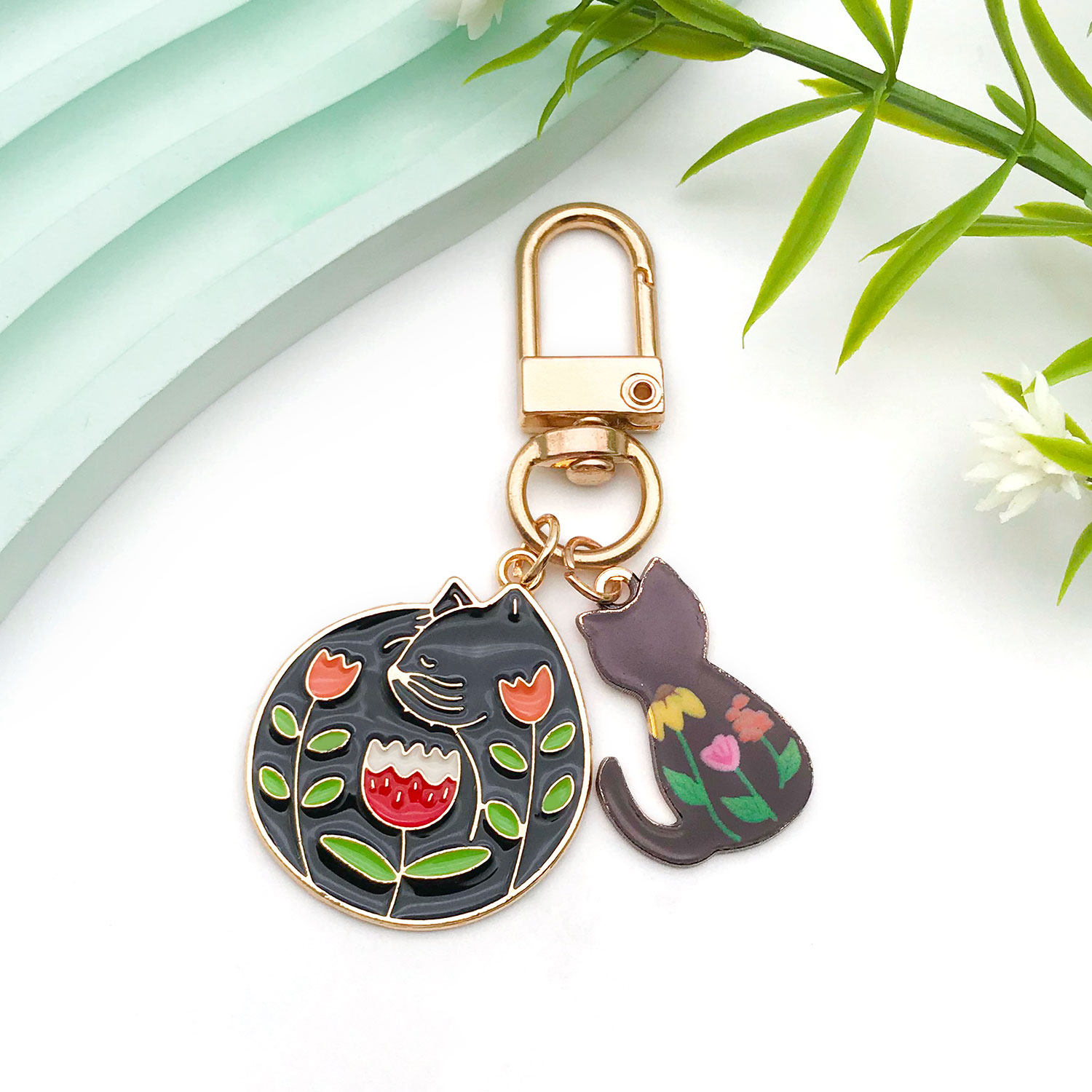 Ensemble de breloques de chat  - Resin Craft Material avis et prix